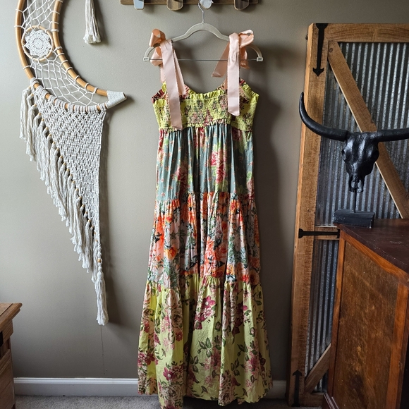 Free People Floral Maxi Dress - Yellow and Green - Picture 7 of 8